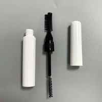 Tube de rouge à lèvres à double tête de brosse, emballage cosmétique sérigraphié double usage, 10 ml, emballage plastique vide, vente en gros par petites quantités
