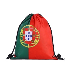 Sacs à dos à cordon en polyester personnalisés de haute qualité avec drapeau du <span class=keywords><strong>Portugal</strong></span> pour hommes, cadeaux promotionnels avec poignée en corde - Product Image 2