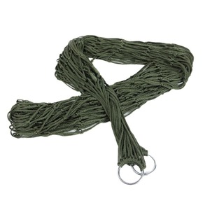 Nylon Hammock With Rings Thickened Mesh <b>Single</b> Person Outdoor Indoor <b>Swing</b> Leisure Tree Bed Durable Minimalist Design - Product Image 5