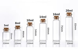 Bouteille à message en verre transparent de 3 ml avec pompe scellée et carte de vœux étoile sérigraphiée - Product Image 2