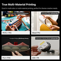 Imprimante 3D FDM Snapmaker U1 avec 4 têtes d'impression Snapswap, volume d'impression 270x270x270 mm pour impression multicolore