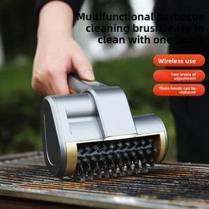 Cepillo Eléctrico para Parrilla con Luz LED, Cepillo <span class=keywords><strong>Limpiador</strong></span> <span class=keywords><strong>de</strong></span> Barbacoa sin Cerdas <span class=keywords><strong>de</strong></span> Acero Inoxidable, Herramientas Recargables para Limpiar Barbacoas - Product Image 2