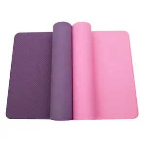 Exercise Fitness Mat SANFAN Thick Exercise 6mm Tpe Fitness Wide Gym Bag With Yoga Mat Holder Manufacturer ShangHai