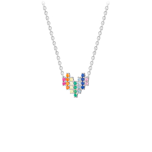 Mode bijoux meilleurs amis arc-en-ciel collier coeur pour petite amie - Product Image 6
