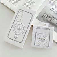 Étui transparent magnétique pour Z Fold & Z Flip 3/4/5/6/7, charge sans fil, antichoc, TPU + acrylique, coque de téléphone