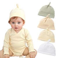 Gorro de bebé personalizado 100% gorro de algodón orgánico bordado e impresión disponible servicio OEM