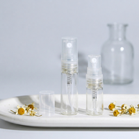 Flacon de parfum en verre ALKA écologique et recyclable de 10 ml, rechargeable, pour voyage, avec pulvérisateur, impression sérigraphique, diffuseur rond en rotin