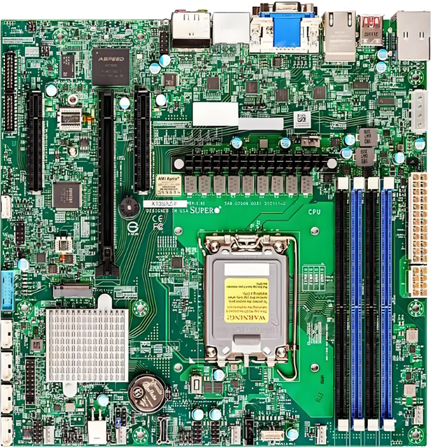 Original New Super Micro MBD-X13SAZ-F-0 Micro-ATX Server Motherboard LGA-1700 Intel R680E Integrated Graphics Card SATA DDR5 RAM