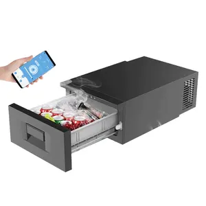 Neues Design 22L eingebaute abnehmbare Schublade Kühlschränke geräuscharmer Autofroster Kühlschrank tragbar Minibar Kühlschrank Lüftungskühler DC 12V 24V