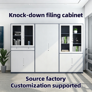 Steel Office Filing <b>Cabinet</b> Glass Door <b>Storage</b> <b>Cabinet</b> <b>Lockable</b> Metal Document Organizer for Office Building - Product Image 6