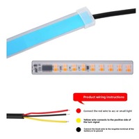 2 pièces, bandes lumineuses LED flexibles imperméables 18W pour voitures, accessoires de phares de voiture 12V, feux de jour