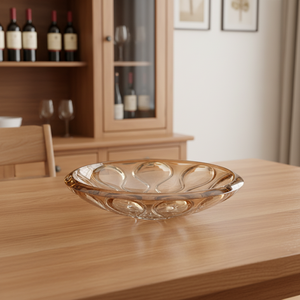 Boîte à bonbons en verre cristal de 37,8 cm, couleur gris fumé océan, décoration de maison, mariage, récipient de rangement, bol à bonbons et fruits en verre - Product Image 5