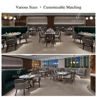 Ensemble de table et de chaises de restaurant moderne sur mesure, mobilier d'hôtel, salle à manger commerciale, solution tout-en-un