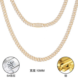 Cadena Cubana de Zirconia con Burbujas, Joyería Moderna Personalizada, Collar Hip-hop para <span class=keywords><strong>Hombre</strong></span> - Product Image 4