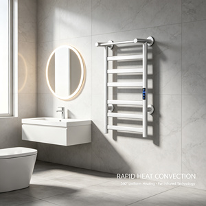 Scaldasalviette Elettrico in Acciaio Dolce con Installazione a Parete, Smart WiFi, a Risparmio Energetico, Facile <span class=keywords><strong>da</strong></span> Montare <span class=keywords><strong>Fai</strong></span>-<span class=keywords><strong>da</strong></span>-<span class=keywords><strong>te</strong></span> - Product Image 1