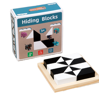 Jeu de construction en bois à blocs cachés, entraînement à la pensée logique, jeu de table interactif parent-enfant, jouet puzzle