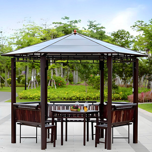 ศาลาพักผ่อนกลางแจ้งอลูมิเนียมหรูหรา Baivilla Baivilla รุ่น B-m-006 Bibo พร้อมหลังคาโพลีคาร์บอเนตกันน้ำ ดีไซน์ทันสมัย - Product Image 4