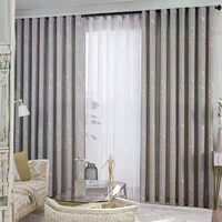 Tissu de rideaux jacquard 100 % polyester de haute qualité, motif floral, occultant isolant, à œillets, design moderne