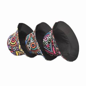 Chapeau Bob Personnalisé Imprimé Géométrique Style Ethnique Vintage Tendance Rétro Protection UV Pêcheur - Product Image 5