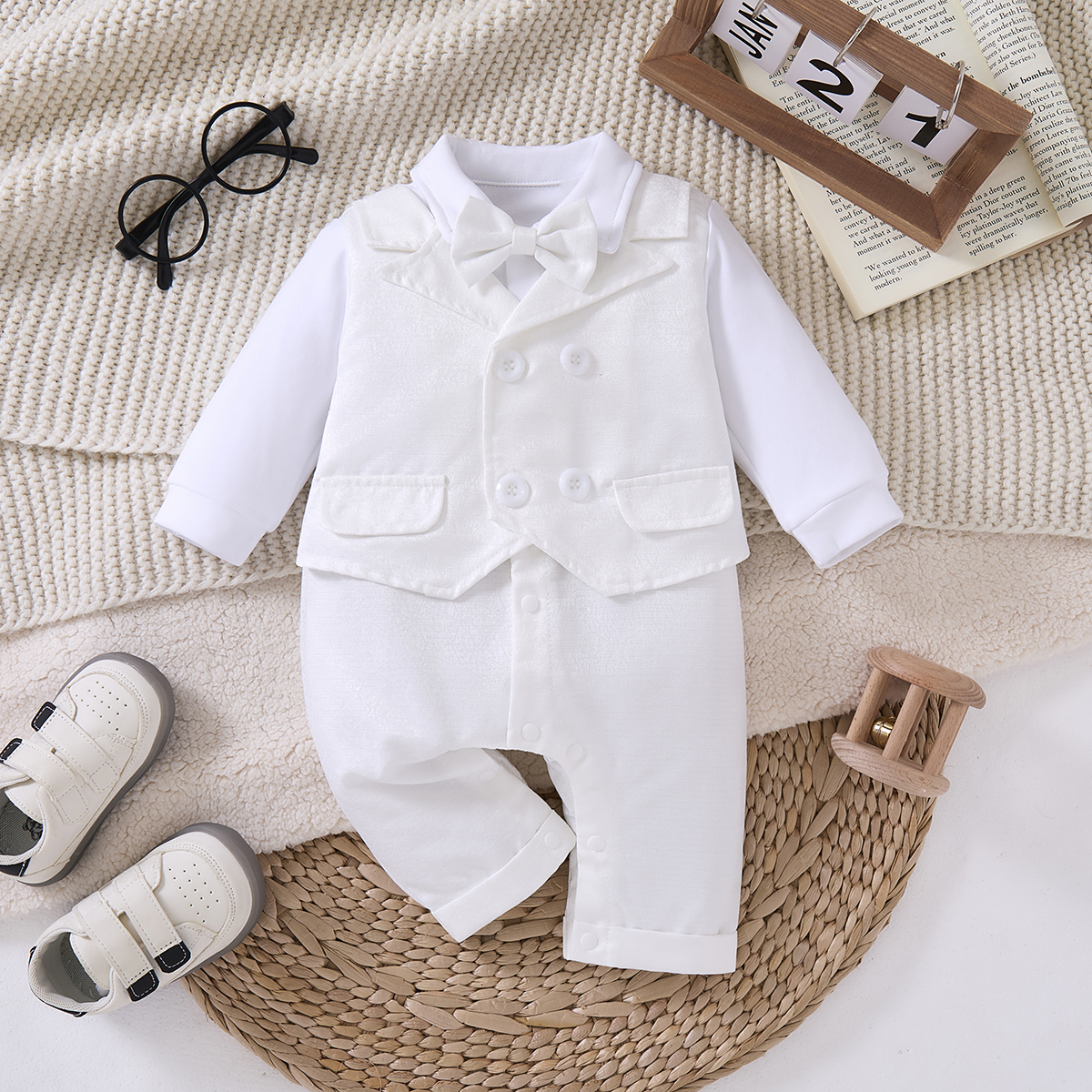 Boy Ring Bearer Outfits Formal Wedding Suit Sets 5Pcs