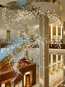 Bắc Âu hậu hiện đại sảnh khách sạn bộ phận bán hàng cát bảng tùy chỉnh trang trí kết hợp bong bóng bóng đèn chùm - Product Image 3