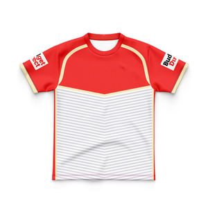 Camiseta Deportiva de Manga Corta para Niños, Transpirable, para Entrenamiento, Diseño Mustang de la NRL, Color Oliva - Product Image 5