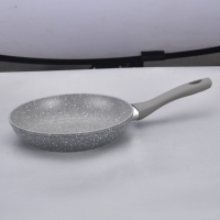 Casseroles durables modernes de 7 pièces à revêtement en marbre et fond à induction pour la cuisine à domicile Batterie de cuisine antiadhésive forgée