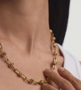 مجوهرات ملهمة للبيع بالجملة قلادة قابلة للتحويل مطلية بالذهب عيار 18 قيراط مع قلادة ترقوة وخياطة للنساء - Product Image 2