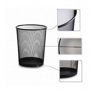 Cesto de basura de oficina de malla metálica de 6 galones, cesto de basura abierto de alambre metálico para escritorio, contenedor de reciclaje. - Product Image 3