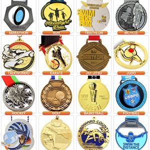 Medalla de Metal Deportiva Personalizada Barata, Diseño 3D en Oro, Plata y Cobre para Premios de Tiro con Arco, Venta al Por Mayor del Fabricante - Product Image 5