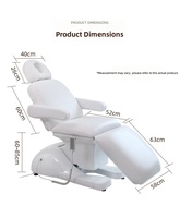 Fauteuil médical électrique à 3 moteurs pour esthétique, avec découpe frontale, pour chirurgie dentaire, plastique, tatouage et physiothérapie - Vente en gros