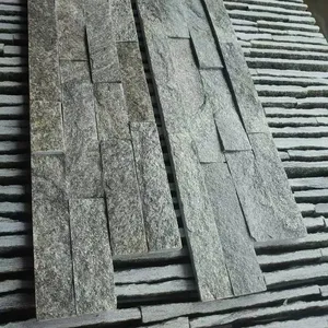 Cheap Irregular Culture Braille Stone Cut-to-size Split Surface Green Slate for Wall Cladding