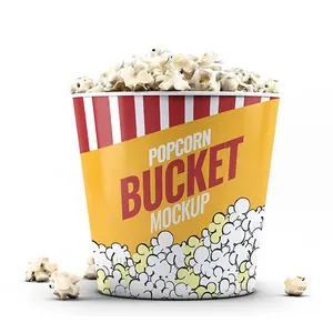 Benutzer definiertes Druckpapier Popcorn Tasse Fried Chicken Bucket Kino Supermarkt Einweg 64oz 85oz 120oz 130oz Craft Paper Accept