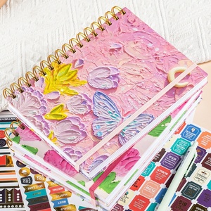 Xoắn ốc máy tính xách tay A5 da bìa cứng Loose-Leaf kế hoạch lót Nhật ký 92 tờ dày máy tính xách tay - Product Image 2