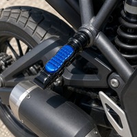 Pijakan Kaki Belakang Motor Universal Bahan Aluminium Alloy 12.2cm 105.6g 2pc Mudah Dipasang untuk Skuter dan Motor