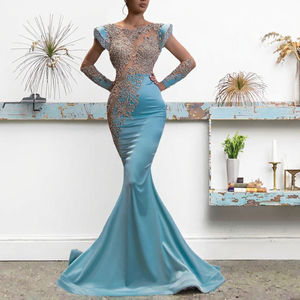 Nouvelle robe de soirée pour femmes à taille droite naturelle en polyester et à paillettes à la mode - Product Image 3