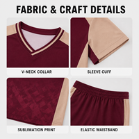 Ensemble de maillot et short de football personnalisés pour jeunes, col en V, uniforme de sublimation pour l'entraînement de football junior et les compétitions de club