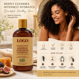 Intensive Hydration Hair <b>Shampoo</b> Bulk Supply <b>with</b> Honey and Mafura Oil for Hair Damage Repair and Shine - Product Image 6