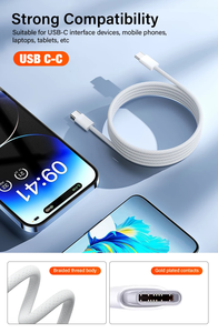 1m 2M PD 60W USB C đến C Cáp sạc nhanh cáp dữ liệu cho Apple 15 16 dây điện thoại cho <span class=keywords><strong>iPhone</strong></span> sạc Cổ Phiếu lớn - Product Image 2