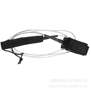 Correa de Seguridad para SUP, TPU de 5.5 mm, Núcleo Negro, Conector de Acero Inoxidable con Doble Rotación para Deportes Acuáticos con SUP Inflable - Product Image 5