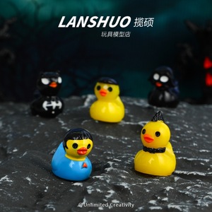 Creative 3D Duck Doll Resin Desktop Ornament Miniature Cartoon <b>Decor</b> For Home Office Halloween - Product Image 4