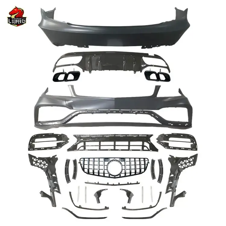 Accessori Auto per Mercedes Benz W204 Upgrade W205 AMG body kit paraurti anteriore posteriore minigonne laterali griglia Body Kit 2013 2019