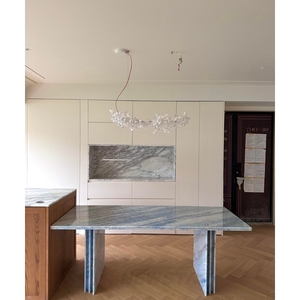 Diseño de Interiores a Medida, <span class=keywords><strong>Mesa</strong></span> de Comedor de Mármol Azul Calcita, Muebles de <span class=keywords><strong>Mesa</strong></span> de Comedor Personalizables - Product Image 5