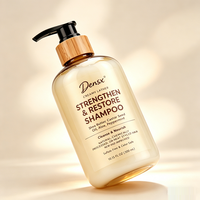 Shampooing Hydratant Anti-Pelliculaire Fortifiant et Réparateur à Marque Blanche, Mousse Crémeuse, Protéine de Riz Hydrolysée, Savon Noir 300 mL