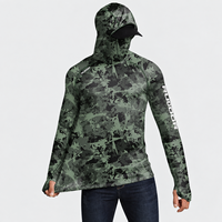 Sweat à capuche de pêche UPF 50+ personnalisé, vêtements de chasse camouflage sublimés, légers, protection solaire extérieure, vêtements de performance