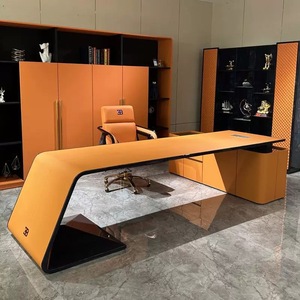 <span class=keywords><strong>Escritorio</strong></span> Ejecutivo de Lujo Bugatti, <span class=keywords><strong>Escritorio</strong></span> de Computadora Moderno de <span class=keywords><strong>Diseño</strong></span> en Esquina con Estantería, Material de Madera, Silla de <span class=keywords><strong>Escritorio</strong></span> para Jefes - Product Image 1