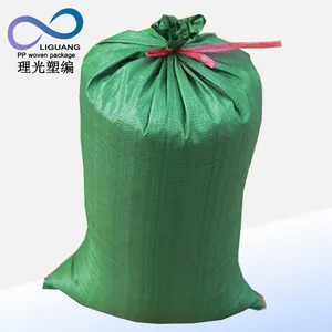 recycled pp woven construction waste green trash bag