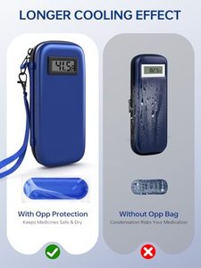 Étui de transport portable <span class=keywords><strong>étanche</strong></span> en EVA pour stylo à insuline, avec affichage de la température, pour le refroidissement et le stockage, idéal pour les voyages - Product Image 6