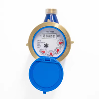 Contador de agua mecánico rotatorio para edificios de apartamentos, IP DN20, tipo seco, de latón, para agua fría, medidor de flujo con dial seco