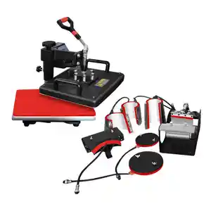 29*38cm 8 in 1 Combo heat press printing machine for mug plate T-shirt and cap